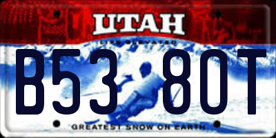 UT license plate B538OT