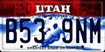 UT license plate B539NM