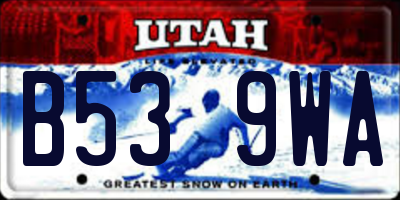 UT license plate B539WA