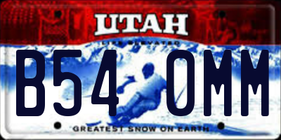UT license plate B540MM