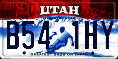 UT license plate B541HY