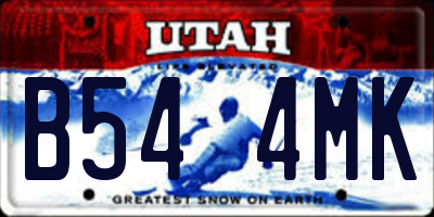 UT license plate B544MK