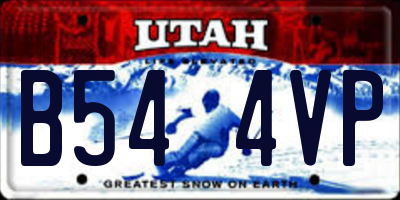 UT license plate B544VP