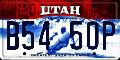 UT license plate B545OP