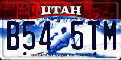 UT license plate B545TM