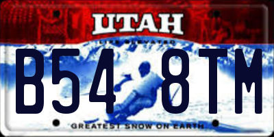 UT license plate B548TM