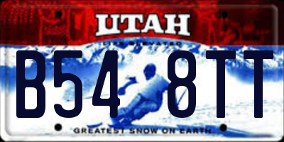 UT license plate B548TT