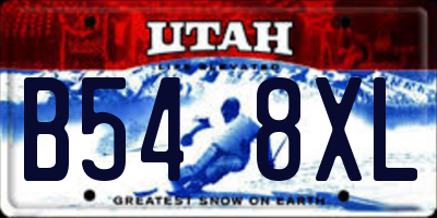 UT license plate B548XL