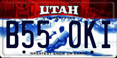 UT license plate B550KI