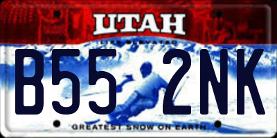 UT license plate B552NK