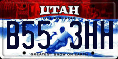 UT license plate B553HH