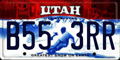 UT license plate B553RR