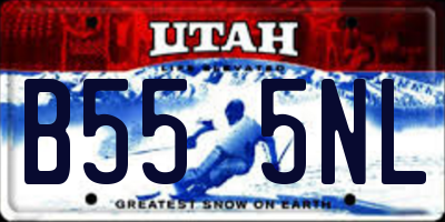 UT license plate B555NL