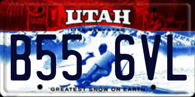 UT license plate B556VL