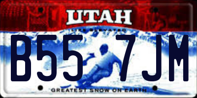 UT license plate B557JM