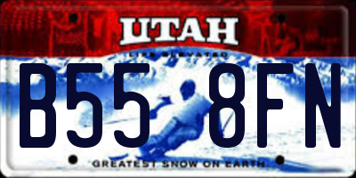 UT license plate B558FN