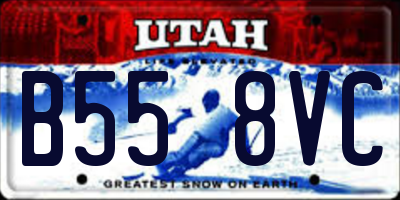 UT license plate B558VC