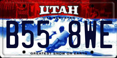 UT license plate B558WE
