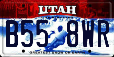 UT license plate B558WR