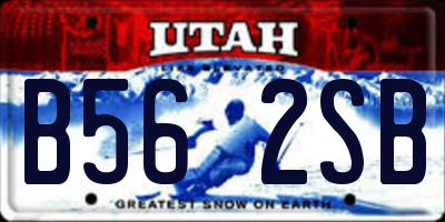 UT license plate B562SB