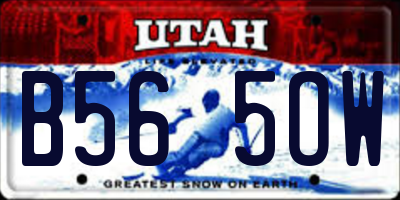 UT license plate B565OW