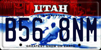 UT license plate B568NM