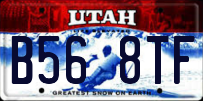 UT license plate B568TF
