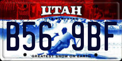 UT license plate B569BF