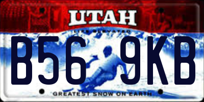 UT license plate B569KB