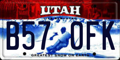 UT license plate B570FK