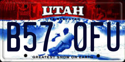 UT license plate B570FU