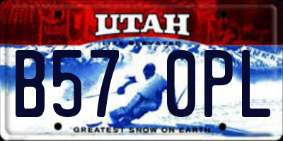 UT license plate B570PL