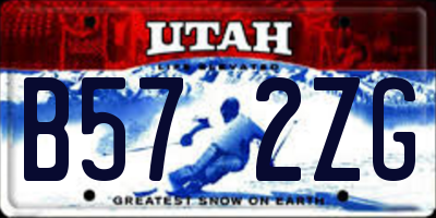 UT license plate B572ZG