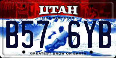 UT license plate B576YB