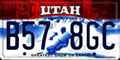 UT license plate B578GC