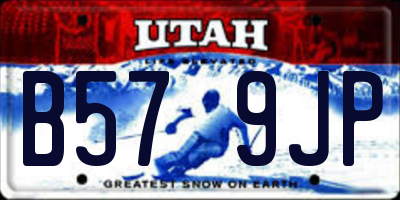 UT license plate B579JP