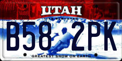 UT license plate B582PK