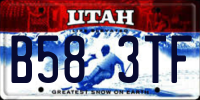 UT license plate B583TF