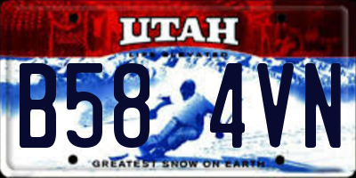 UT license plate B584VN
