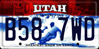 UT license plate B587WD