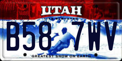 UT license plate B587WV