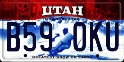 UT license plate B590KU