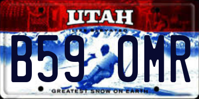 UT license plate B590MR