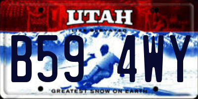 UT license plate B594WY