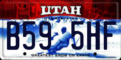 UT license plate B595HF
