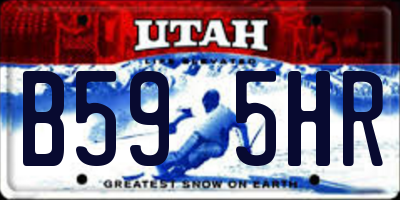 UT license plate B595HR