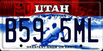 UT license plate B595ML