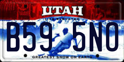 UT license plate B595NO
