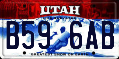 UT license plate B596AB
