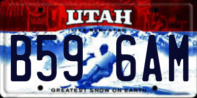 UT license plate B596AM